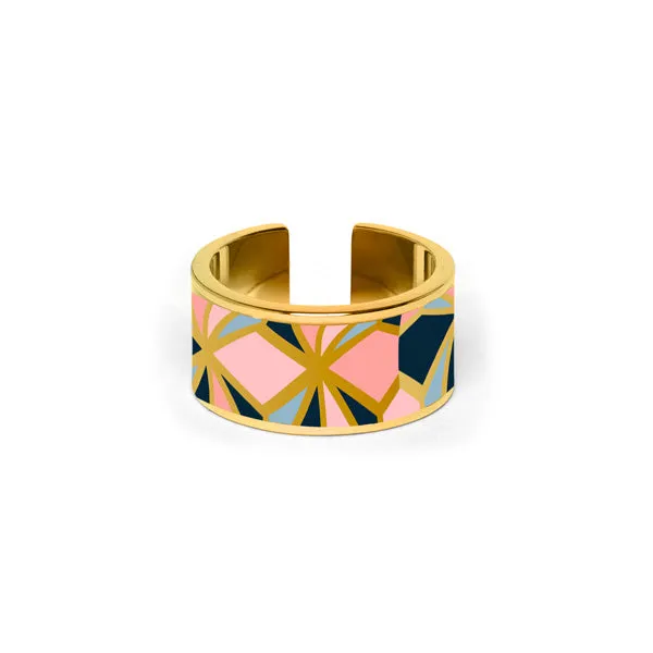 Bague Email New York multicolore