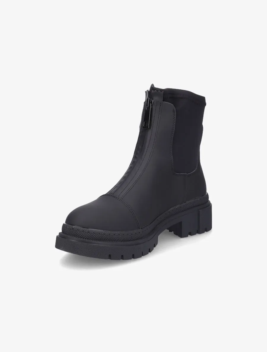 Boots montantes à zip - Noir