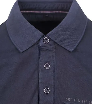 Casa Moda Polo Manches Longues Vintage Marine 434104100-105 
