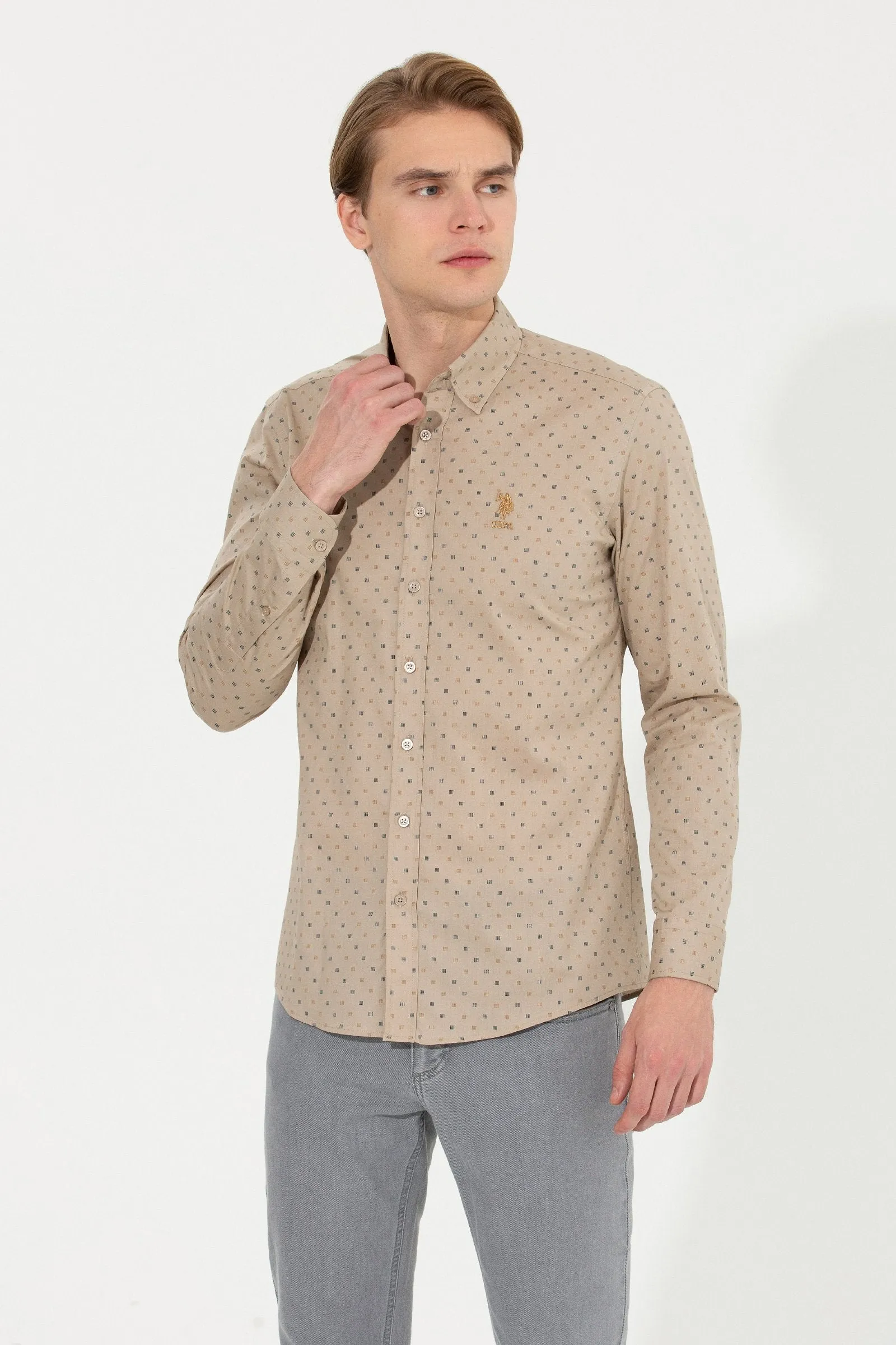 CHEMISE BEIGE ISMO - 1450152VR049