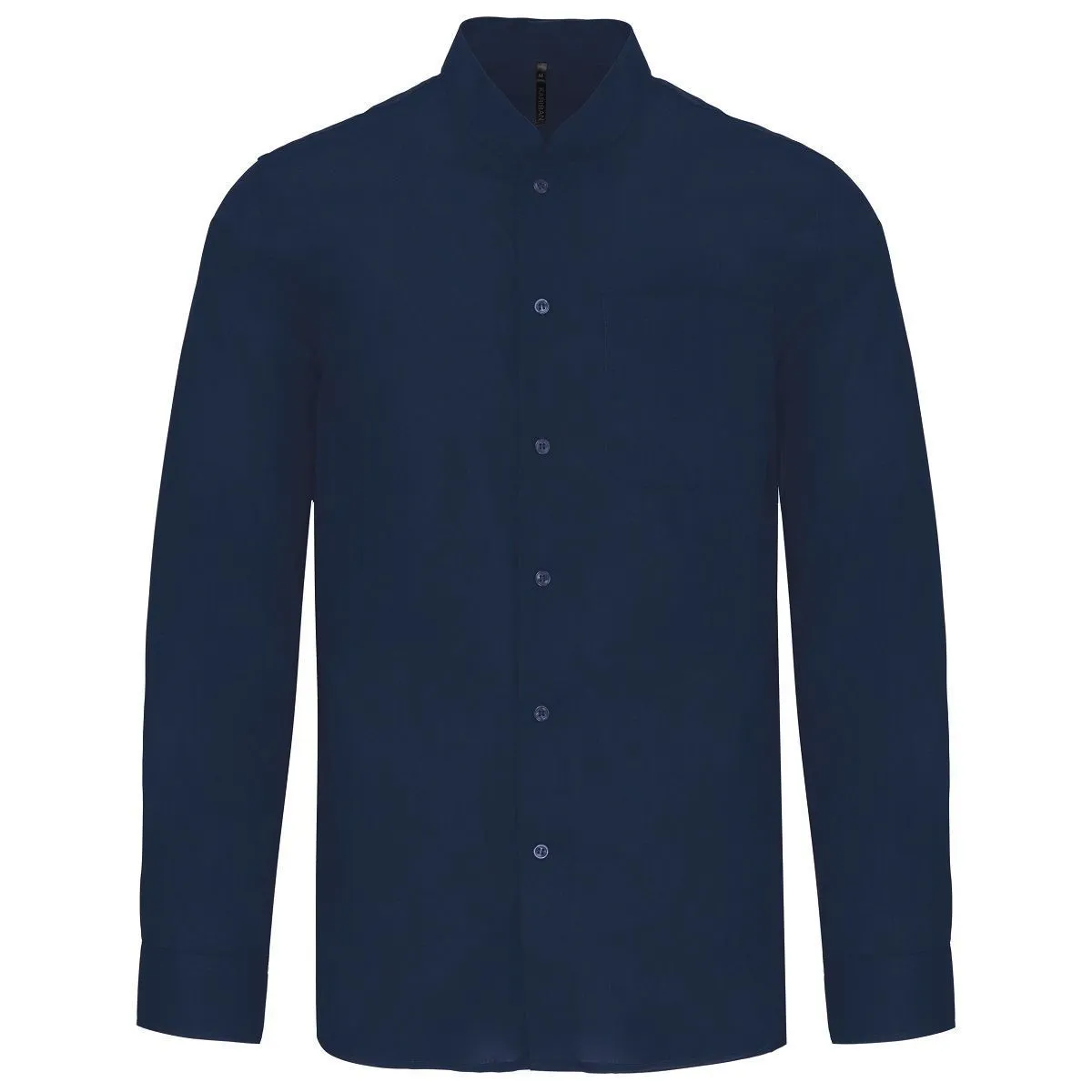 Chemise col mao manches longues - Homme - K515 - bleu marine 