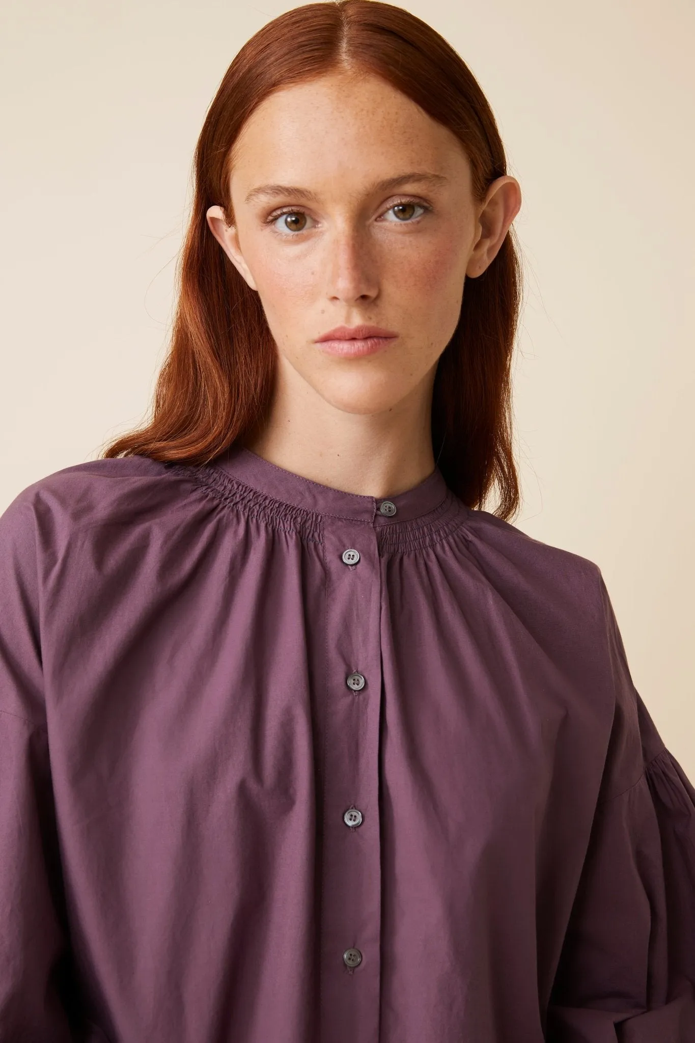 Chemise Viviane N°732 Popeline Plum