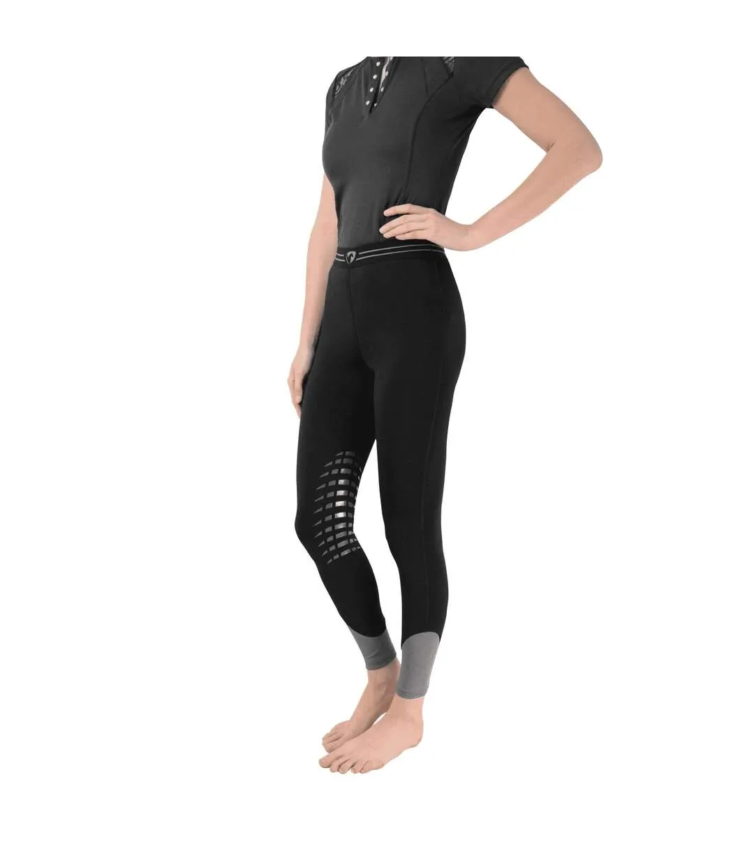Collant d´équitation femme noir / gris HyPERFORMANCE