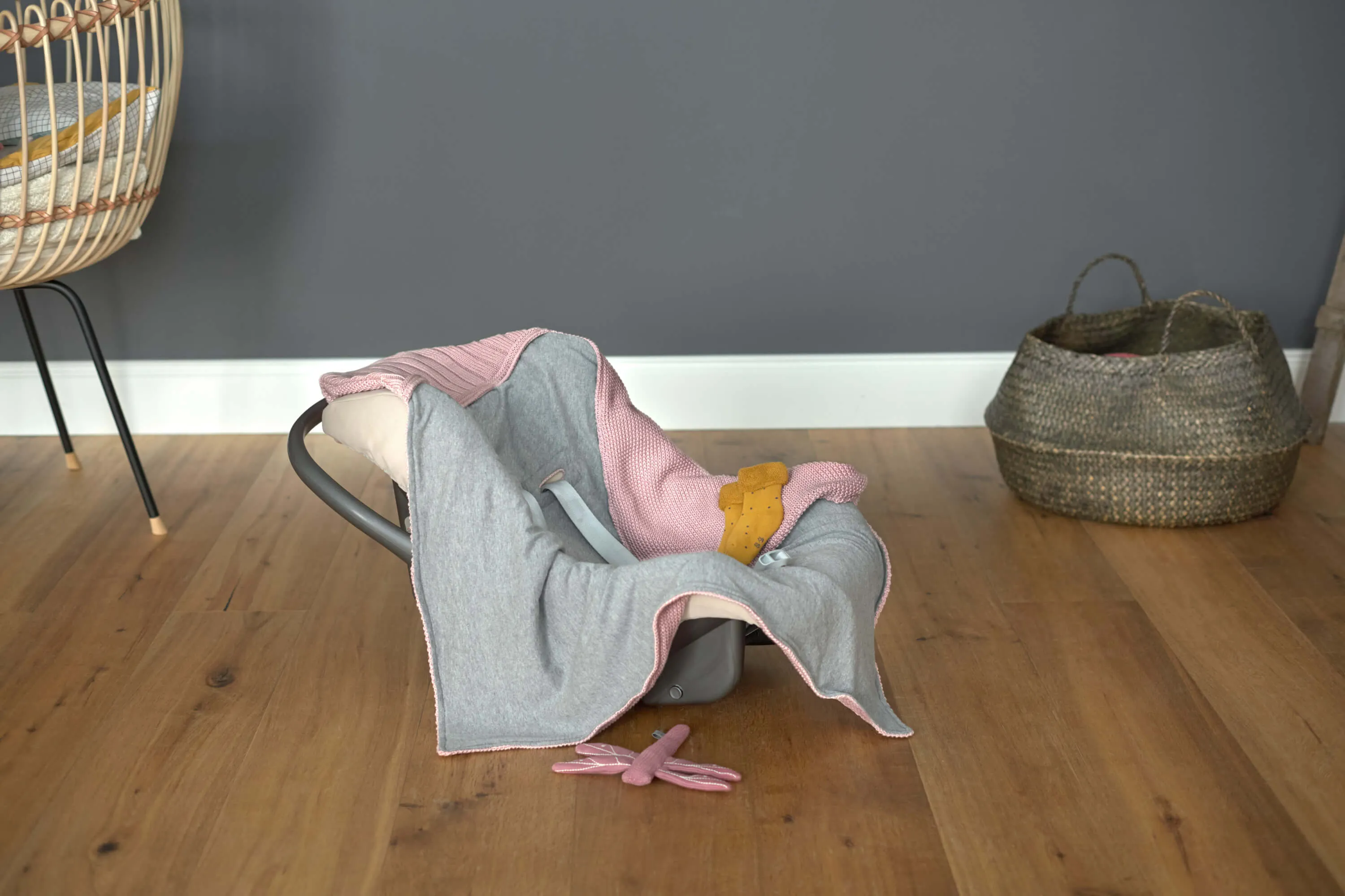 Couverture Enveloppante Bébé - Coton Bio, Rose Sombre | Lässig