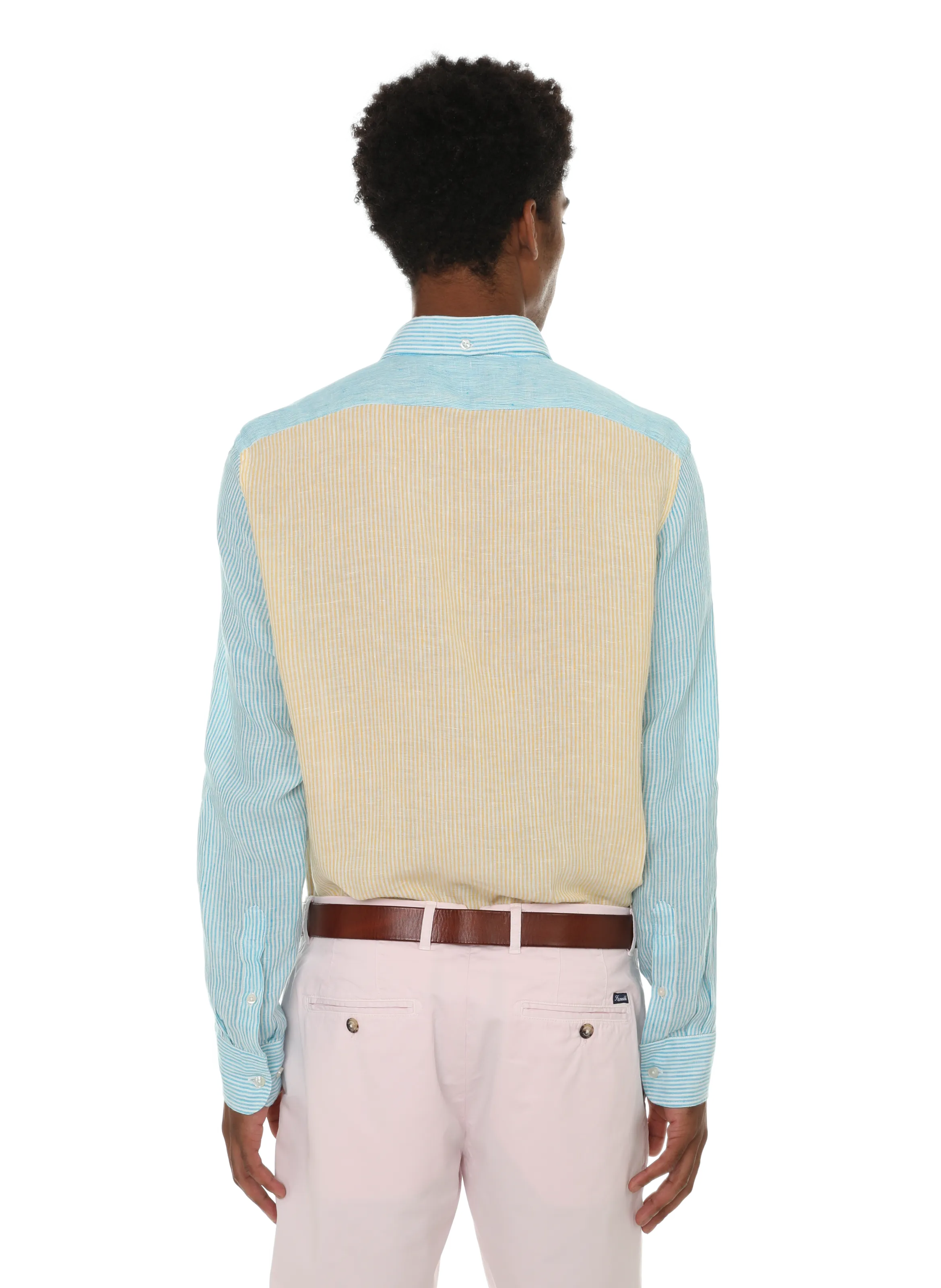FACONNABLE  Chemise à rayures en lin - Multicolore