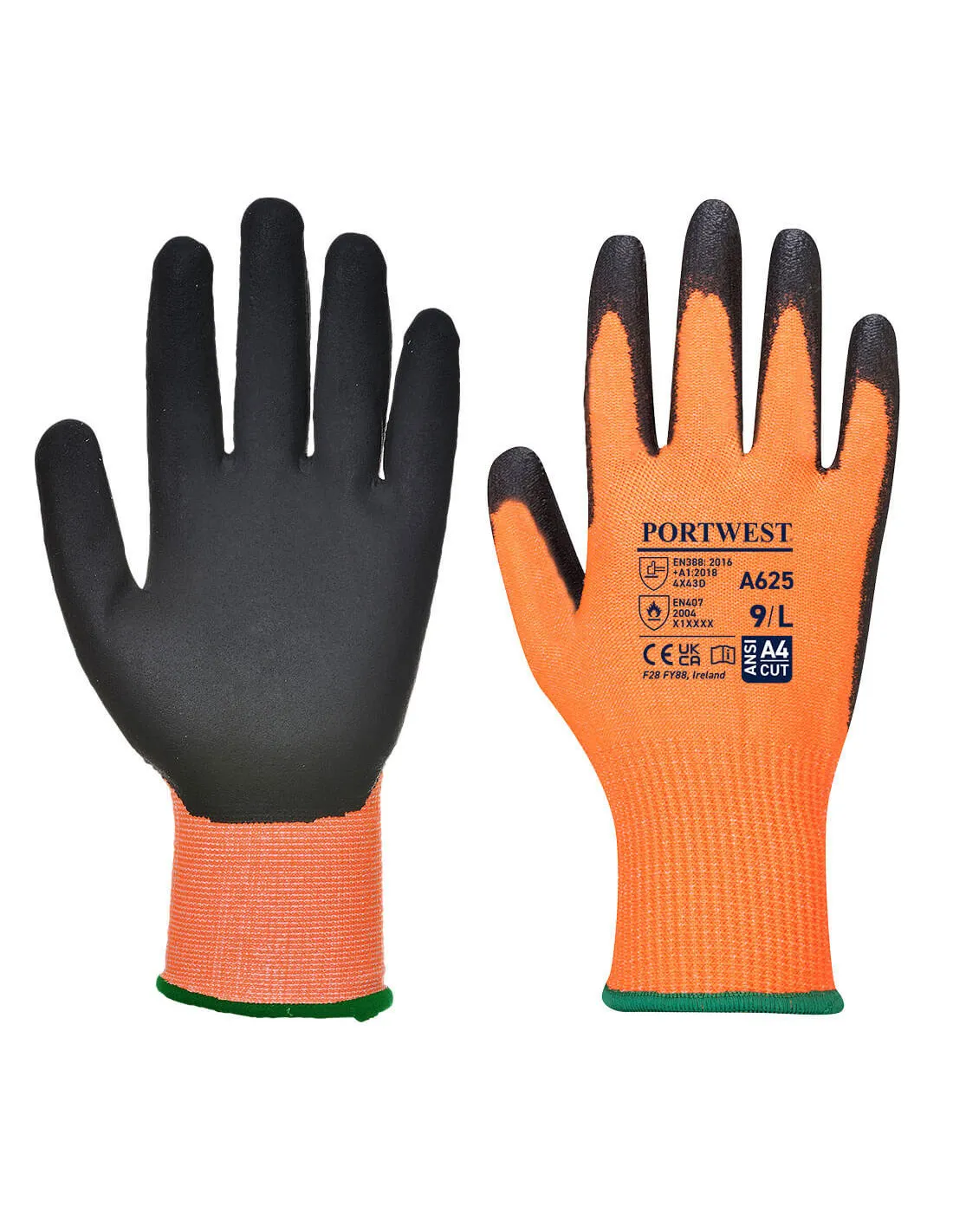 Gant PU Vis-Tex coupure D couleur : Orange/Noir taille M - PORTWEST - - A625O8RMPORTWEST
