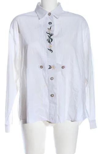 Grubig Trachten Chemise bavaroise blanc motif de fleur élégant