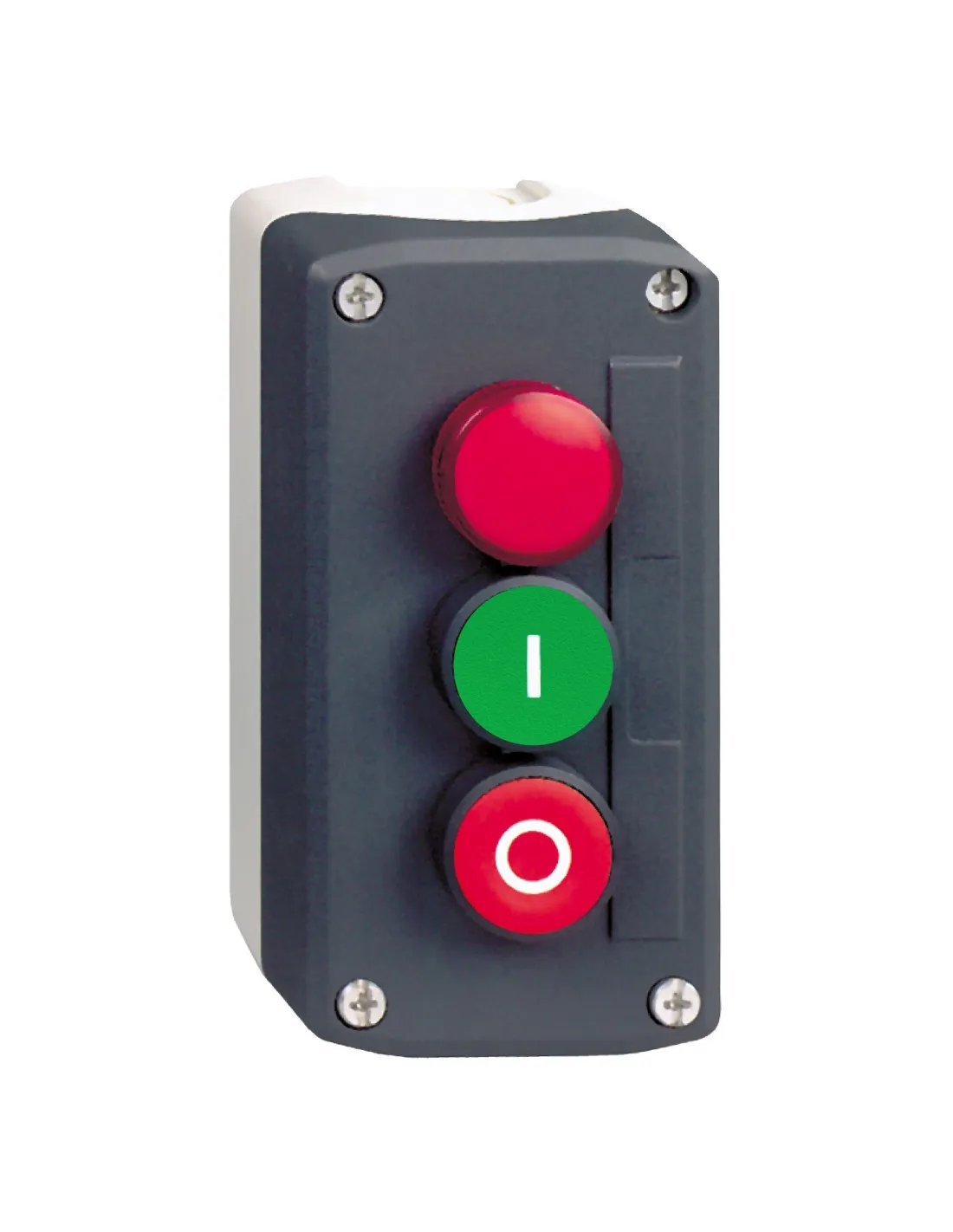 Harmony boite 3 boutons poussoirs diam. 22 vert /rouge/voyant rouge SCHNEIDER XALD363B
