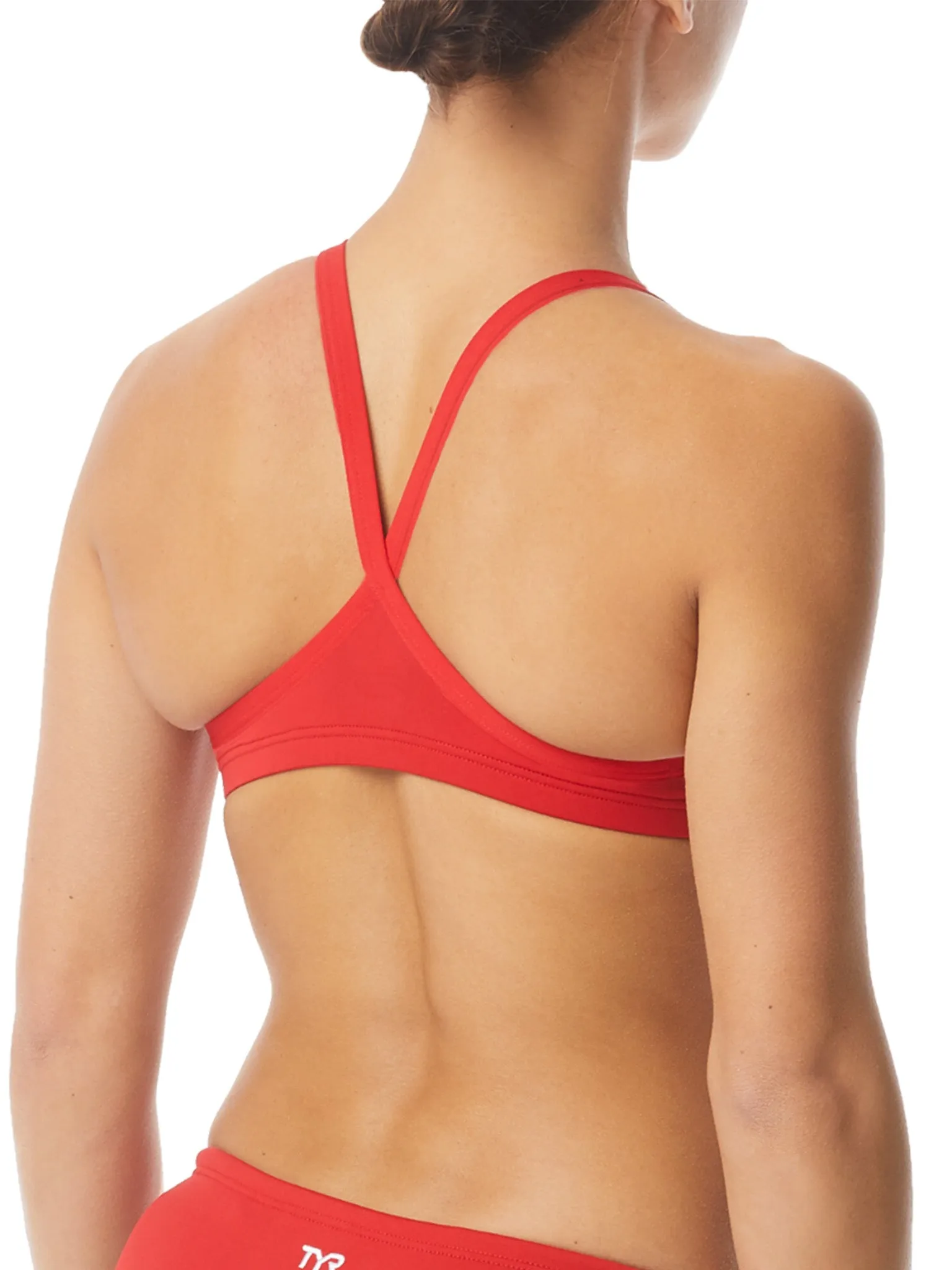 Haut de maillot de bain Diamond Fit Solid pour femmes - Rouge
