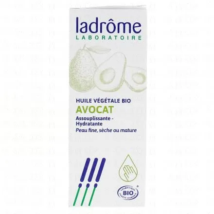LADRÔME Huile végétale bio d'avocat flacon 100ml