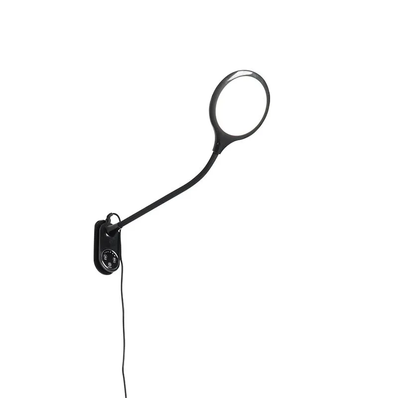 Lampe de table et applique noire avec LED avec variateur tactile - Joni