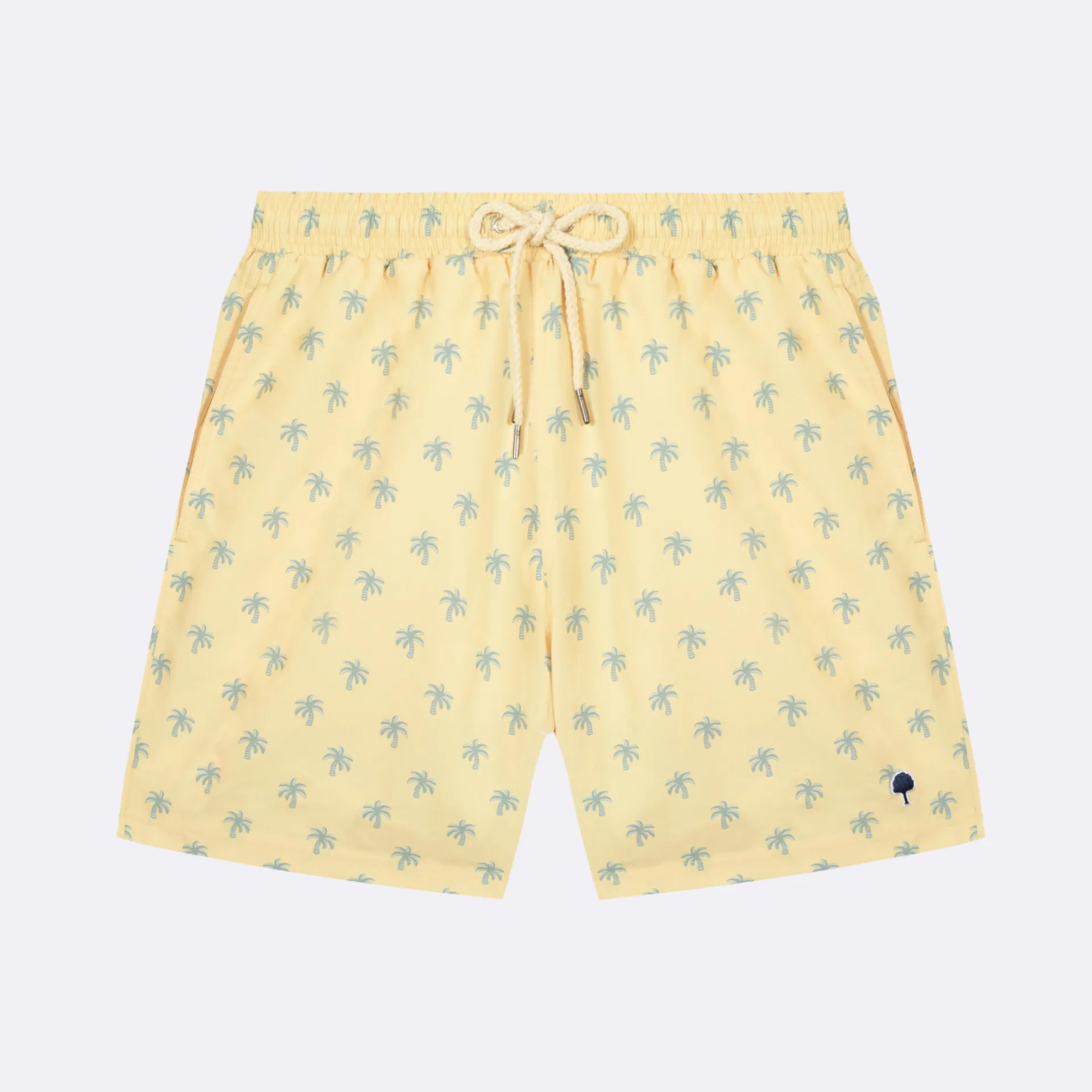 Maillot de bain jaune pâle & vert clair polyester recyclé - modèle Mimizan - FAGUO