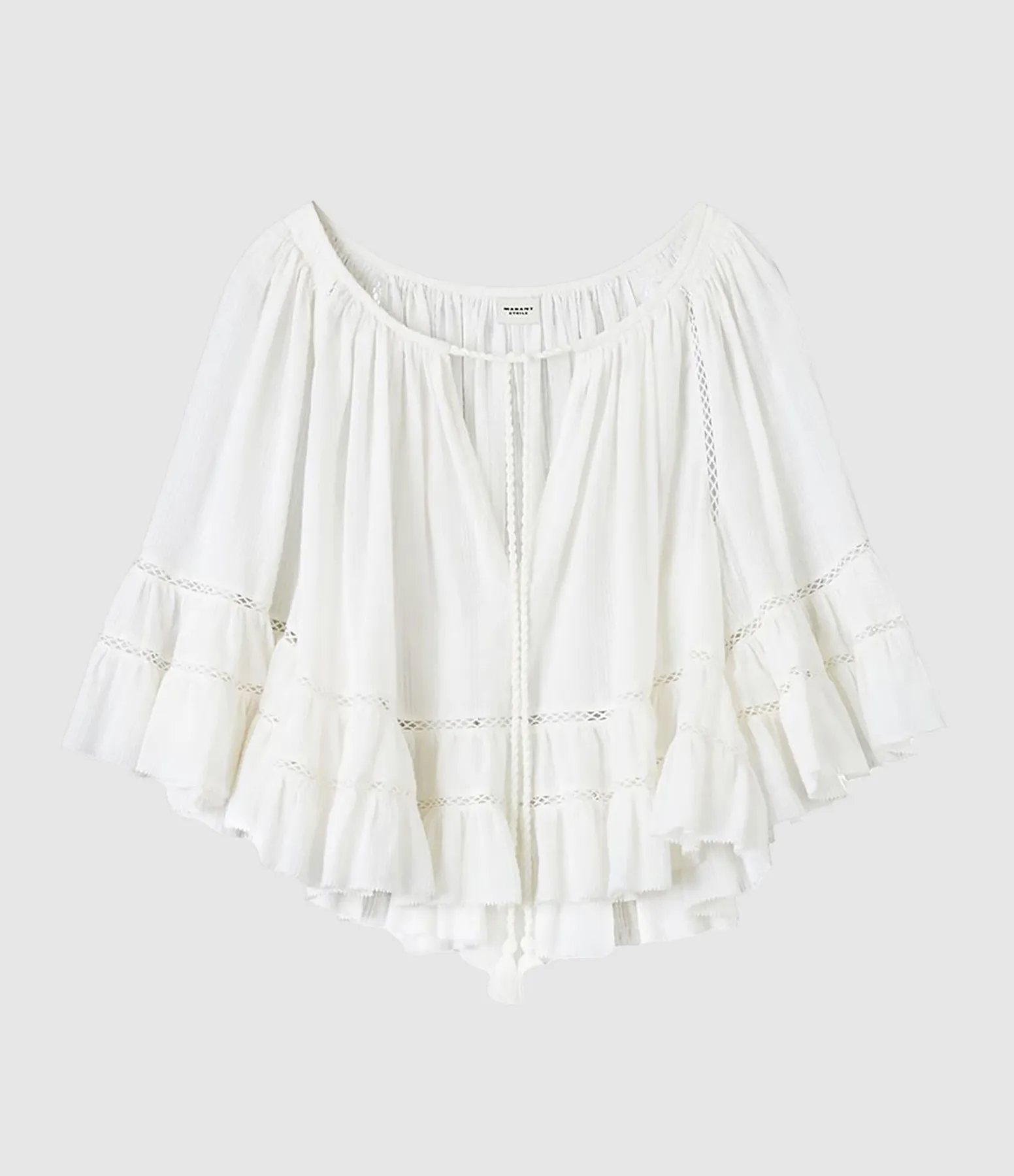 MARANT ÉTOILE Partager  Top Liam Coton Blanc  