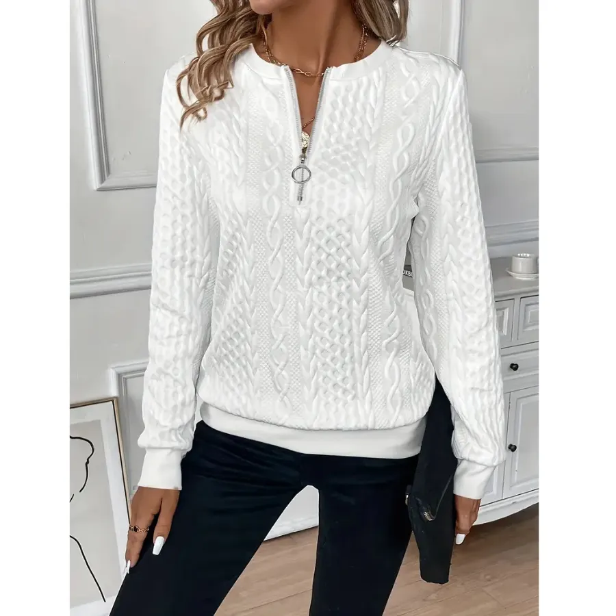 Nuala  | Sweat légant à Zip en Polaire | Hiver