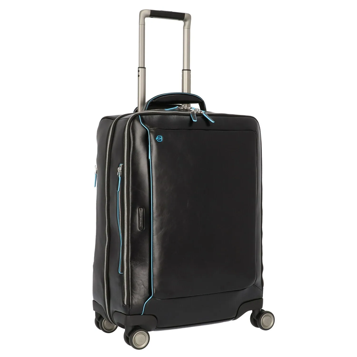 Piquadro Blue Square 4-roues trolley cabine cuir 55 cm compartiment ordinateur portable