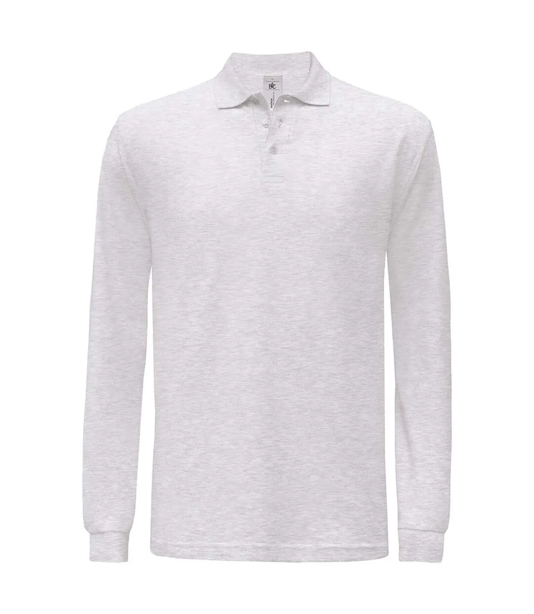 Polo homme manches longues - PU414 - gris ash