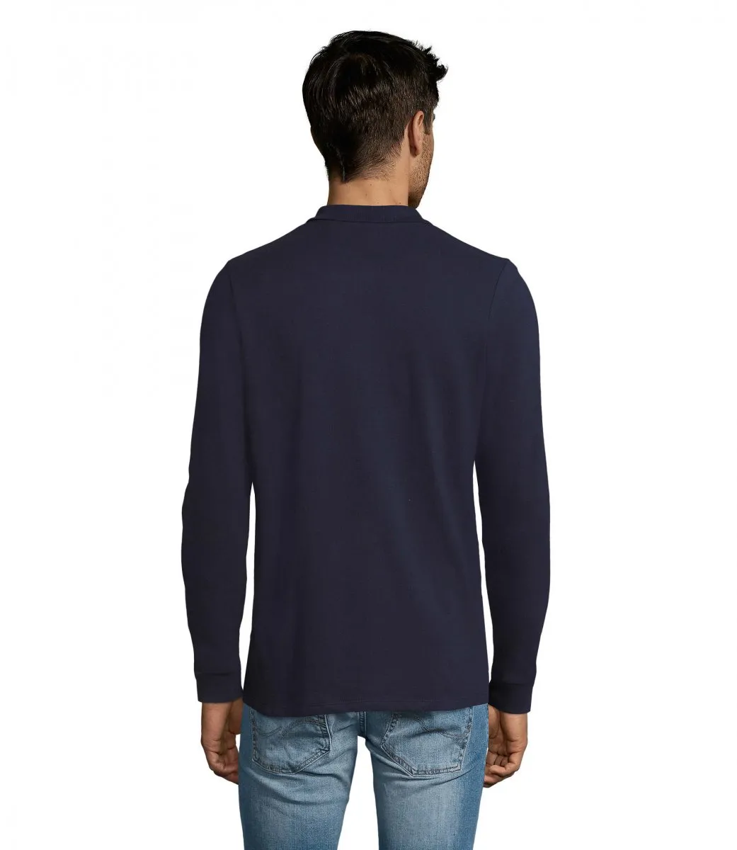Polo homme manches longues à personnaliser