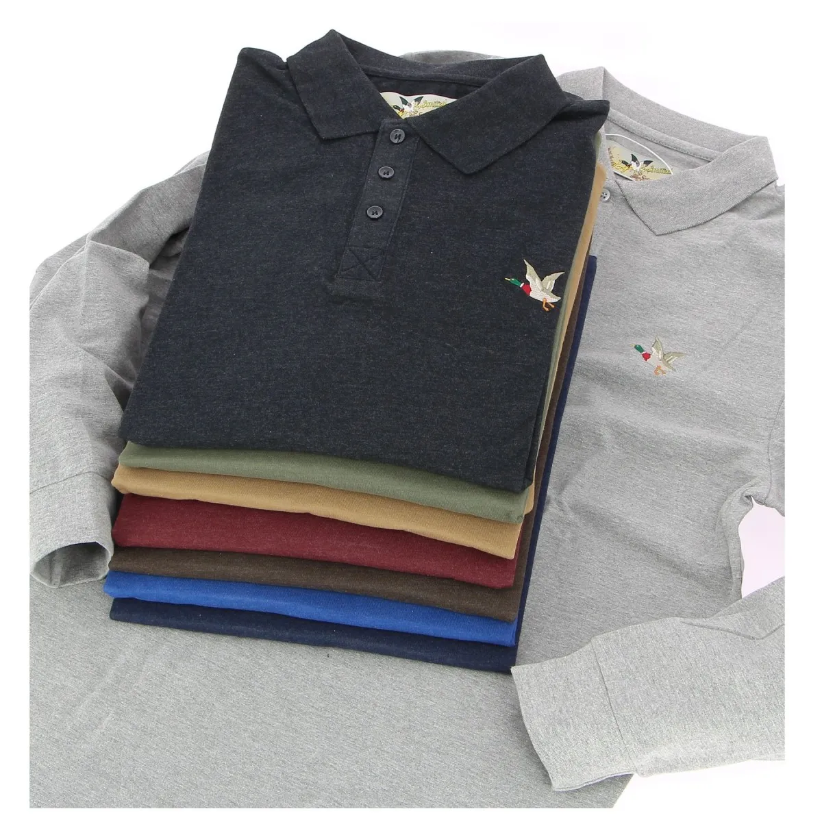 Polo manches longues Chevignon gris chiné - Matière noble 19,90€