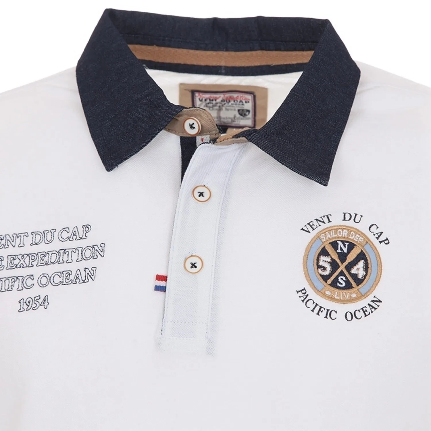 Polo manches longues Garçon 3-8 ans ECENICE/3-8/DF blanc