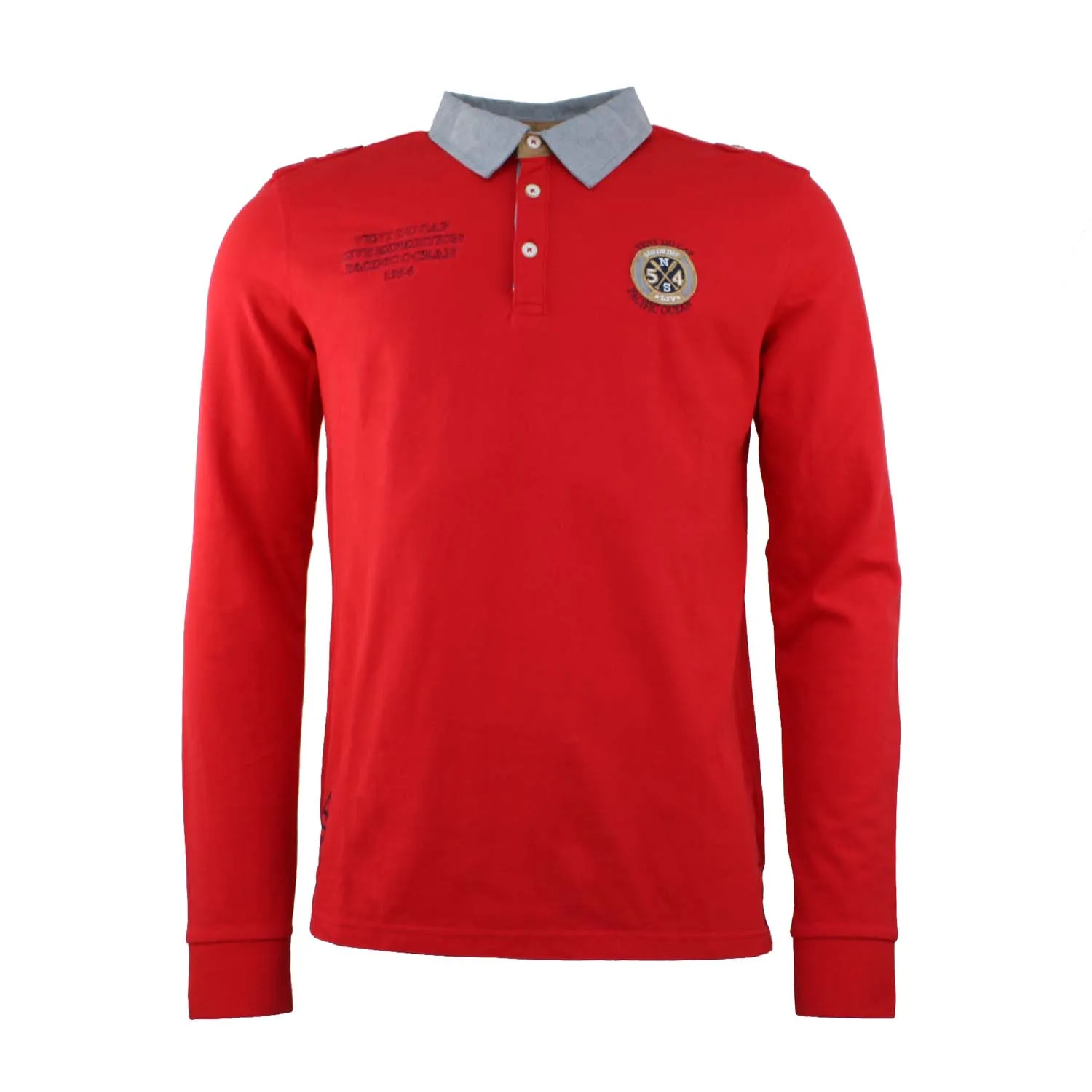 Polo manches longues Homme CEDICE/ZI rouge