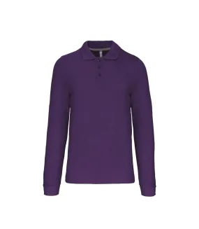 Polo manches longues - Homme - K243 - violet