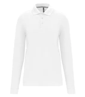 Polo manches longues - Homme - WK276 - blanc