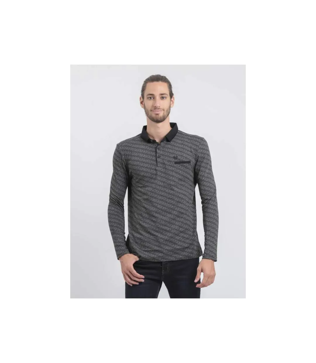 Polo manches longues pur coton PURLY