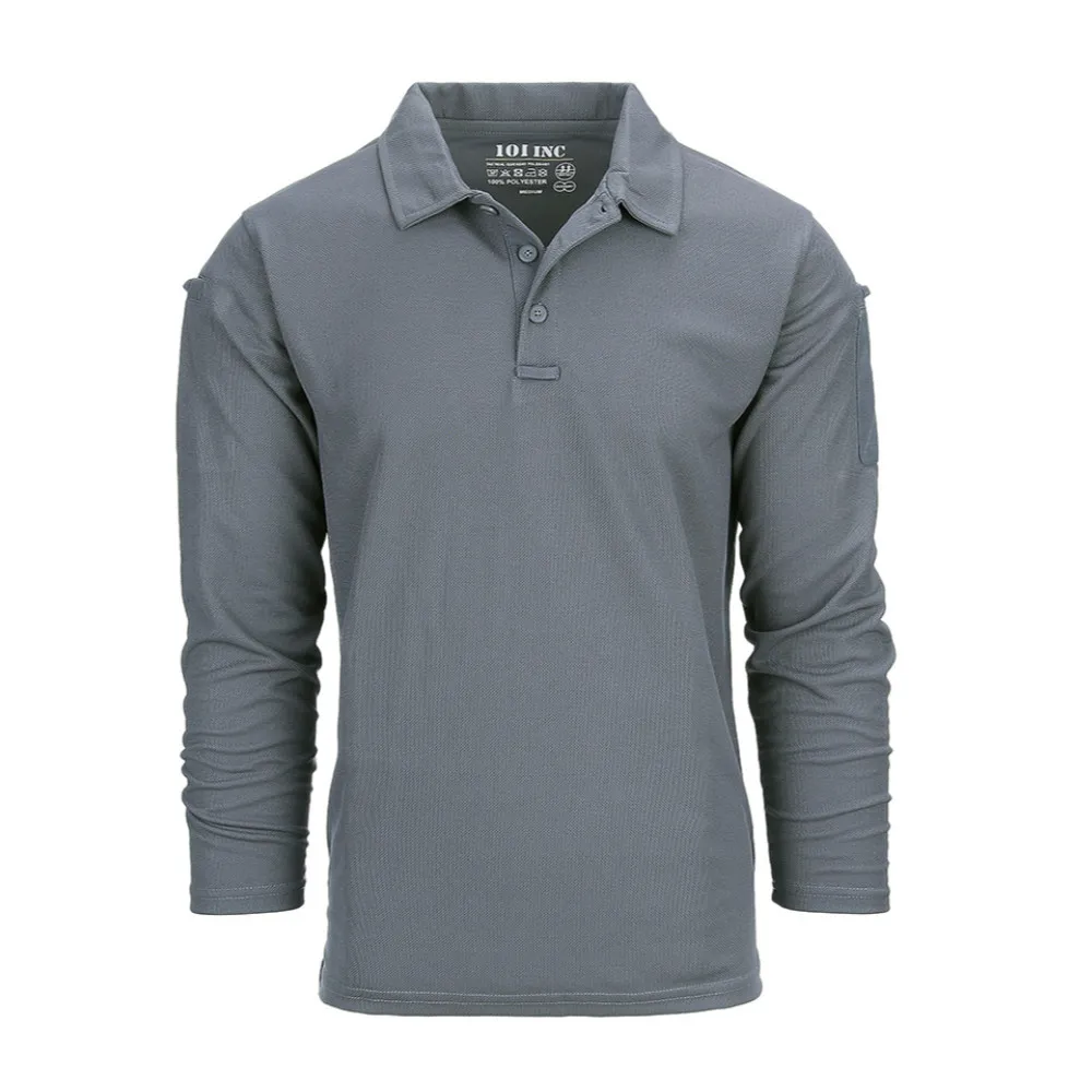polo tactique 101 Inc. séchage rapide manches longues (wolf grey)