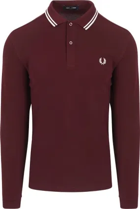 Polo à manches longues Fred Perry Bordeaux 597 M3636-597 co