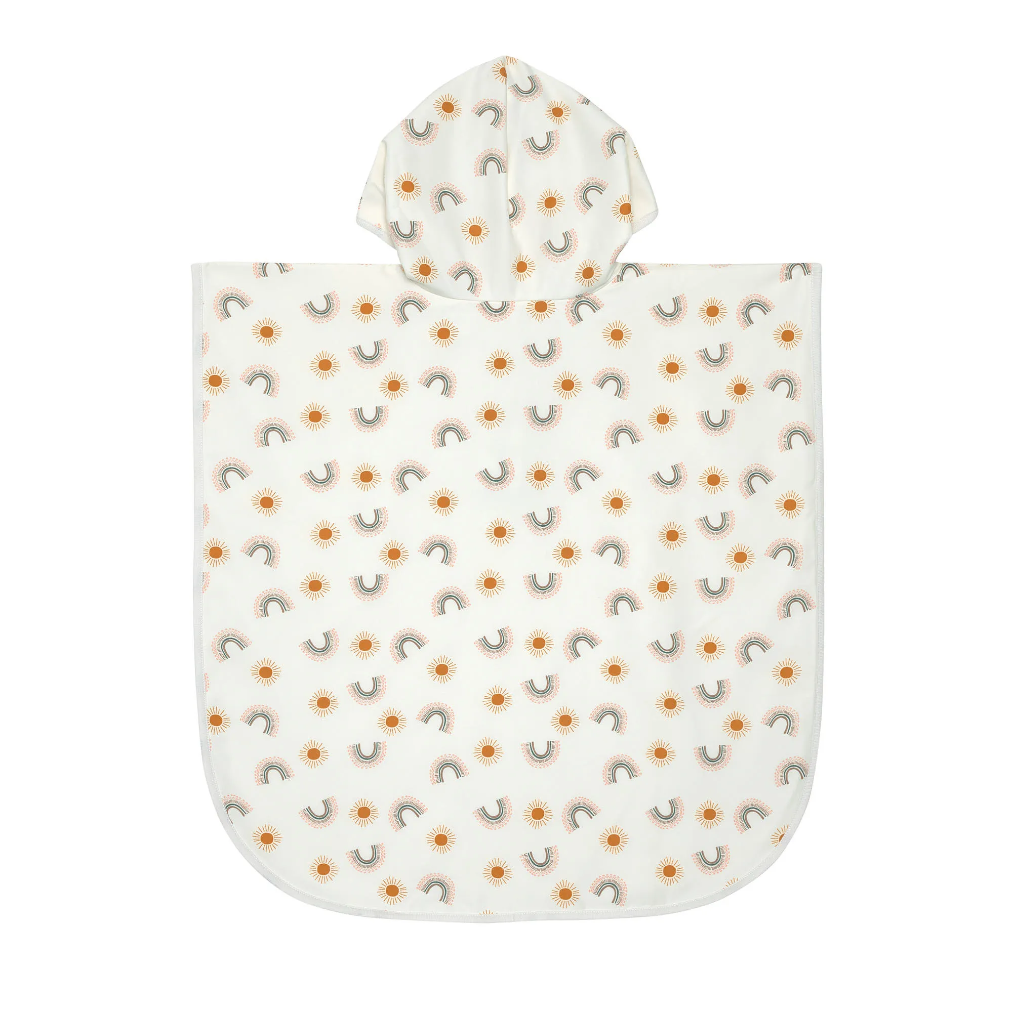 Poncho de plage anti-uv enfants - Arc en ciel, blanc | Lässig