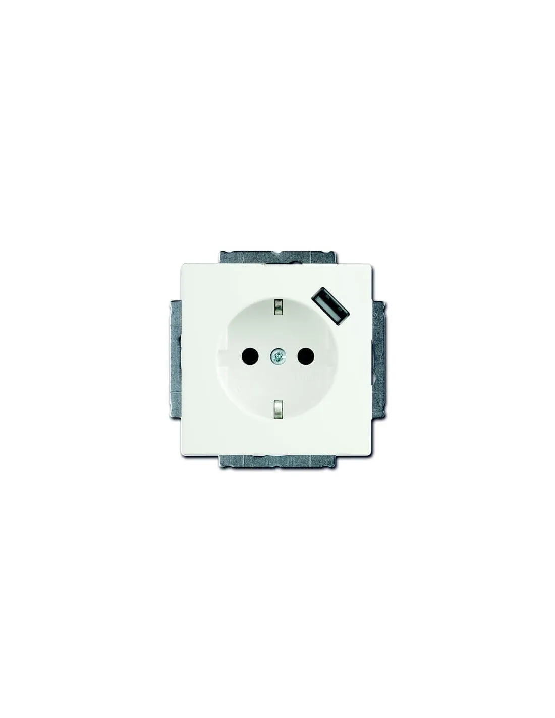 Prise SCHUKO USB Blanc mat 2CKA002011A6182 ABB BJE516461