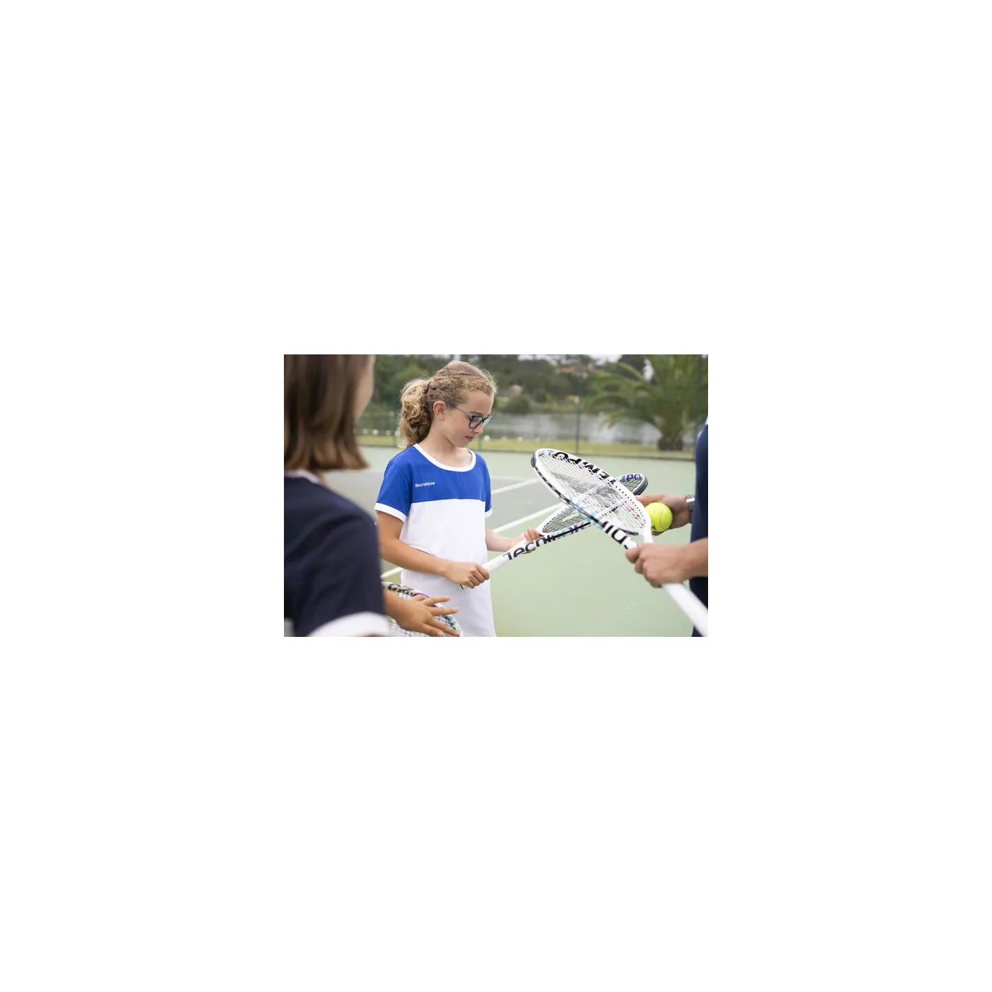 Raquette Junior TECNIFIBRE TEMPO 24 Blanc / Bleu / Noir AH 2023