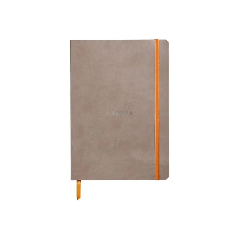 RHODIA Rhodiarama - Carnet souple A5 - 160 pages - ligné - taupe