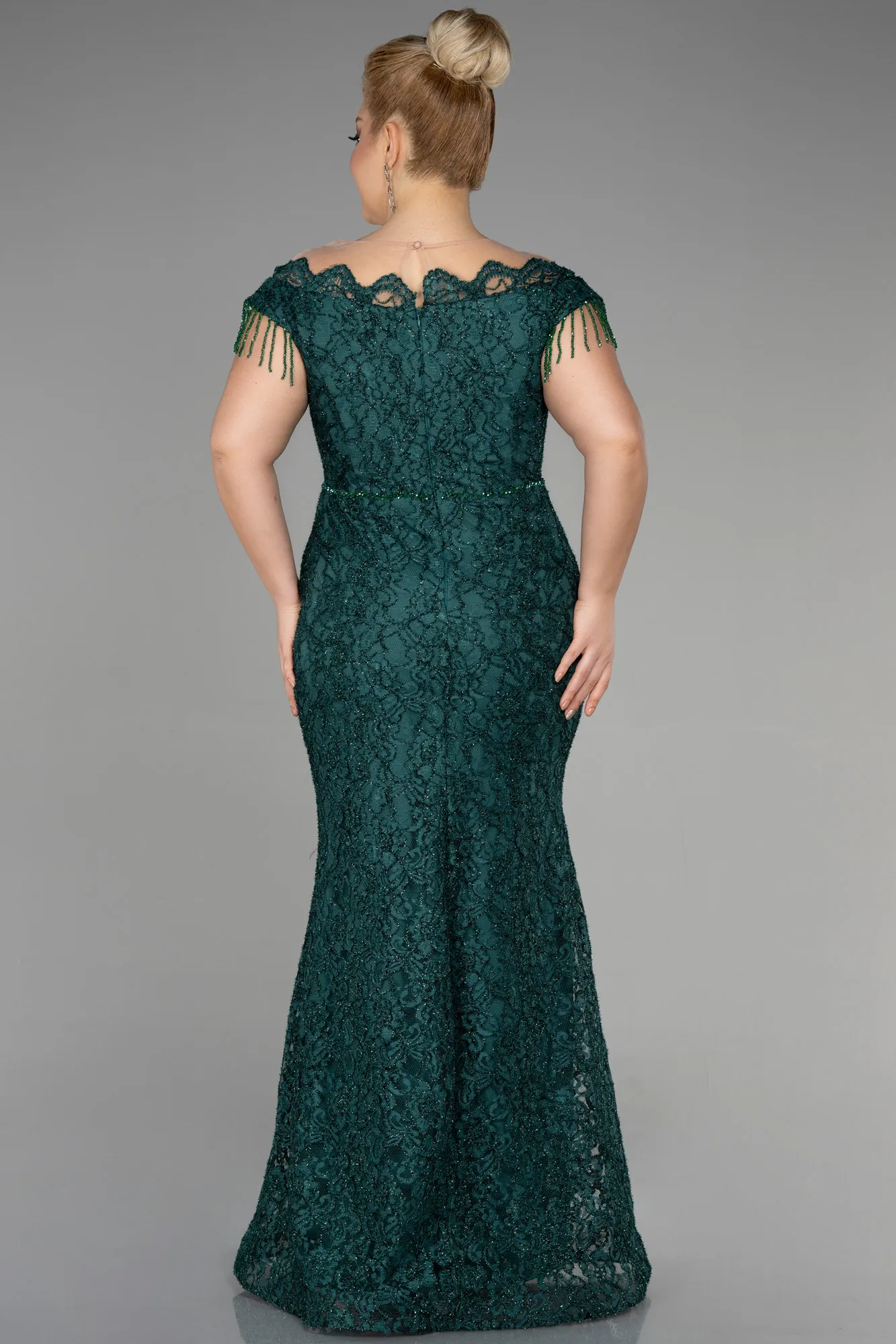 Robe De Soirée Grande Taille Lacé Longue Rouge Bordeaux ABU3435