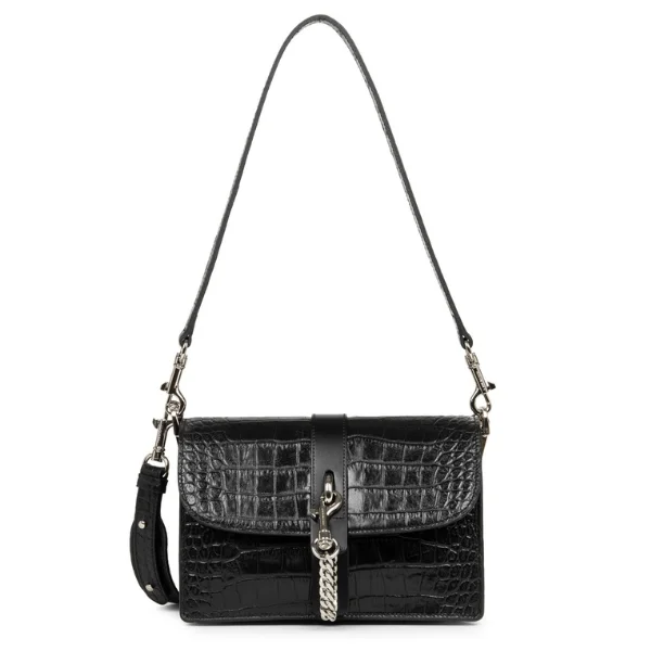 Sac Crossbody Noir/Argent Jodie X Lancaster - Gandy Maroquinerie
