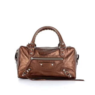 Sac à main City Balenciaga Cuir Marron Bronze