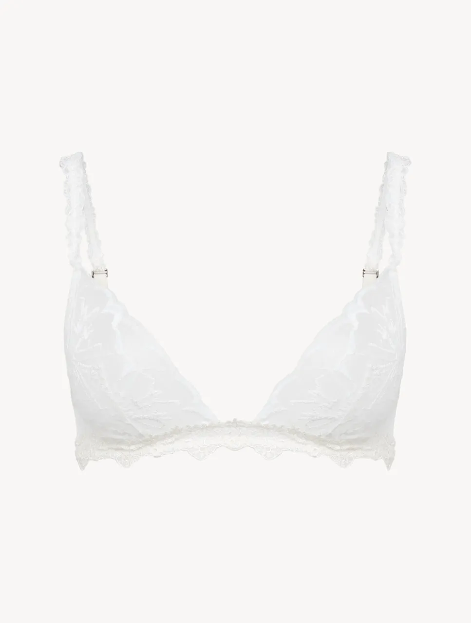 Soutien-gorge Triangle en blanc cassé avec dentelle Leavers