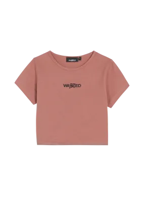 T-shirt Crop Orange Wasted - Femme | Citadium