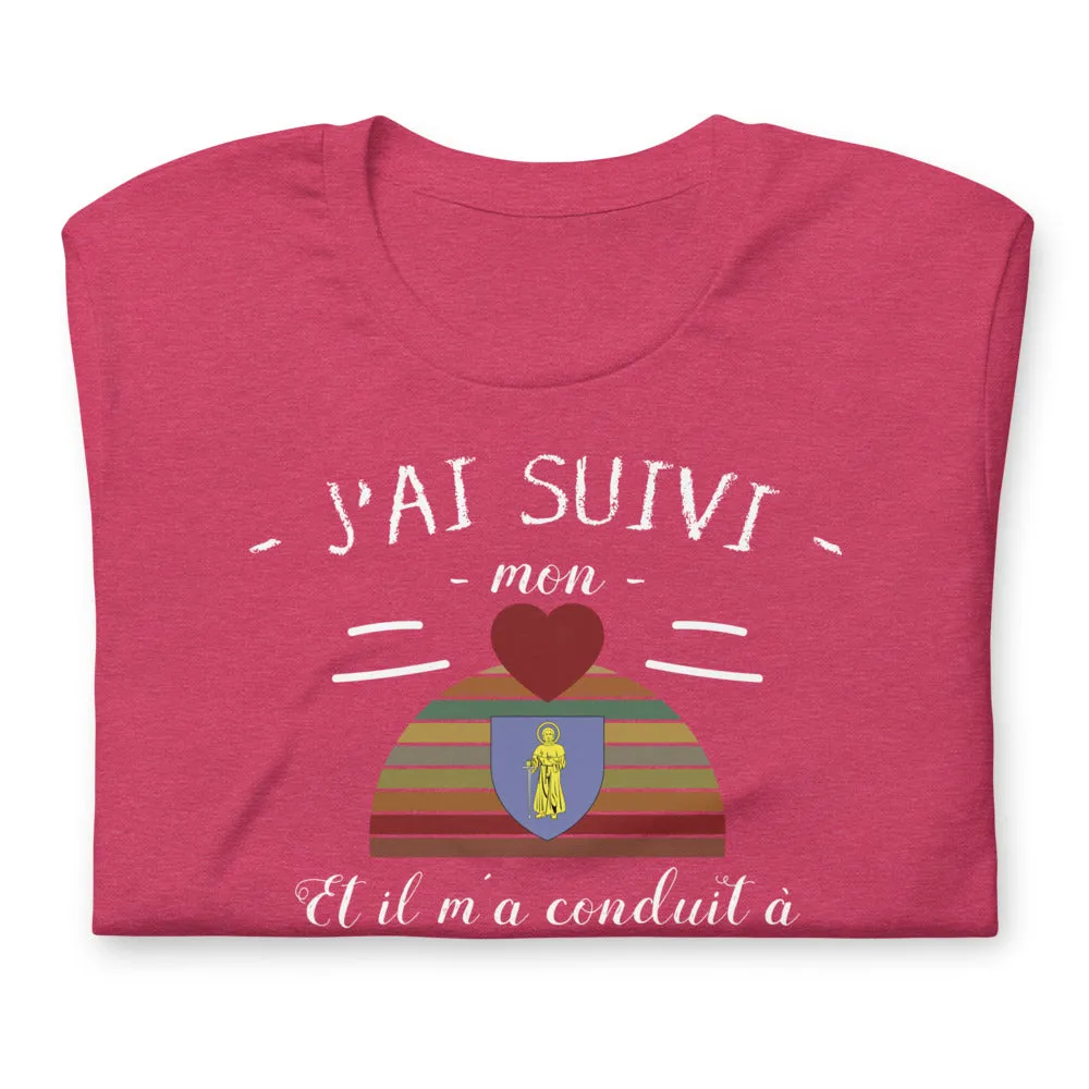 T-shirt Saint Tropez j'ai suivi mon coeur - Unisexe standard - Provence Souvenirs