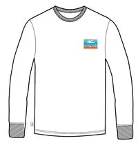 T-Shirt à Manches Longues Relaxed Fit Bio Grounded - Blanc