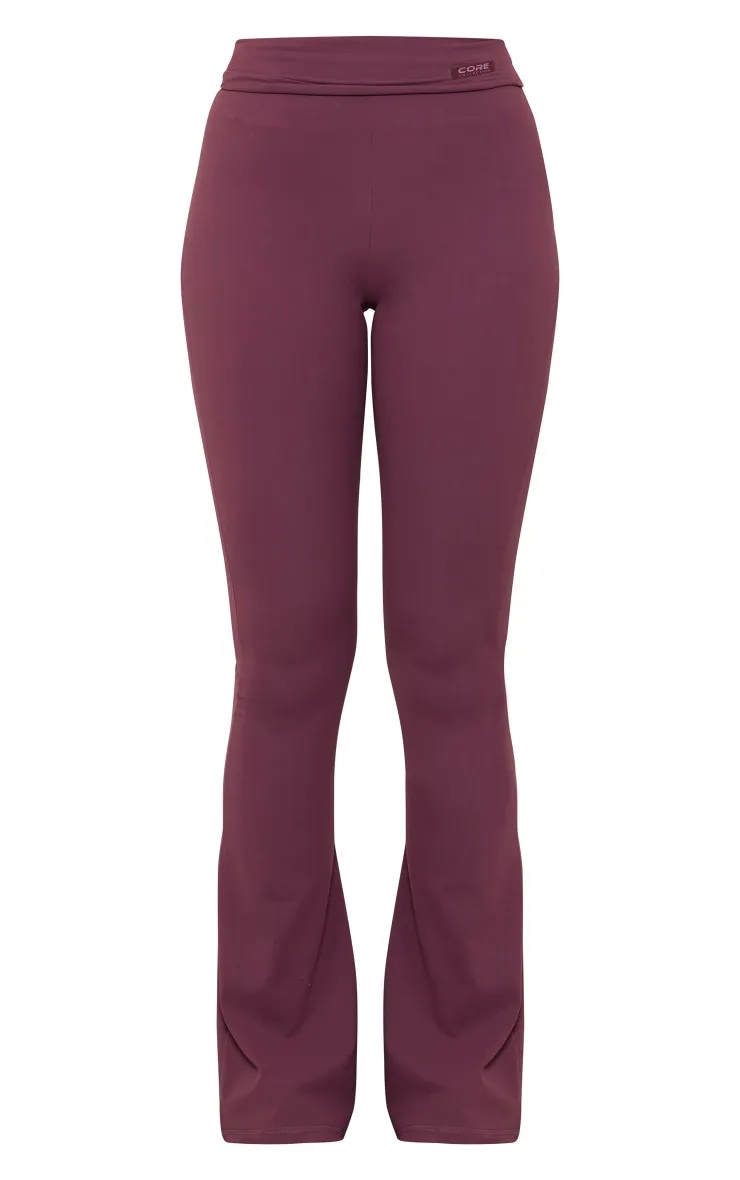 Tall Pantalon replié sculpt aubergine à contours et étiquette Core Collection