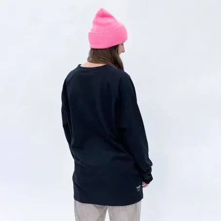 Tee-shirt PLANKS Essentials Organic LS Noir Femme