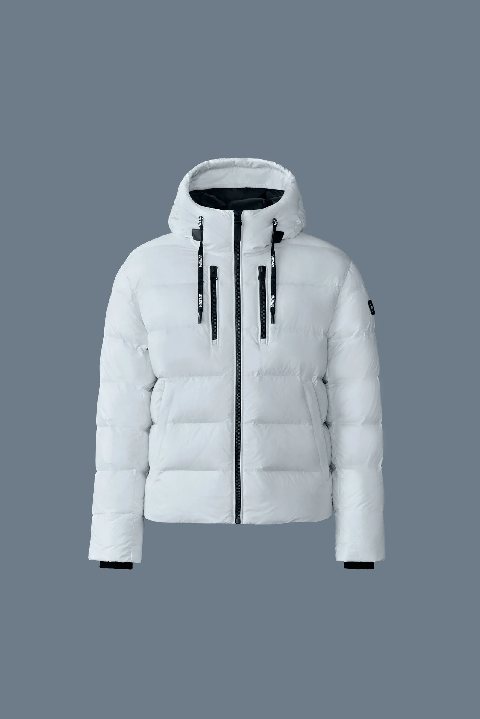 VICTOR Veste en duvet léger au fini lustré avec capuchon pour hommes